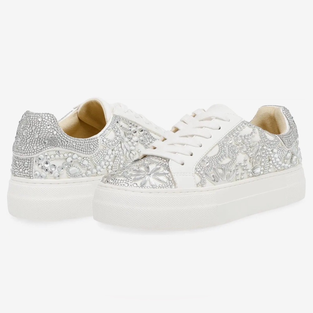 NWOT- Betsey Johnson βReilyβ Rhinestone Platform Sneakers